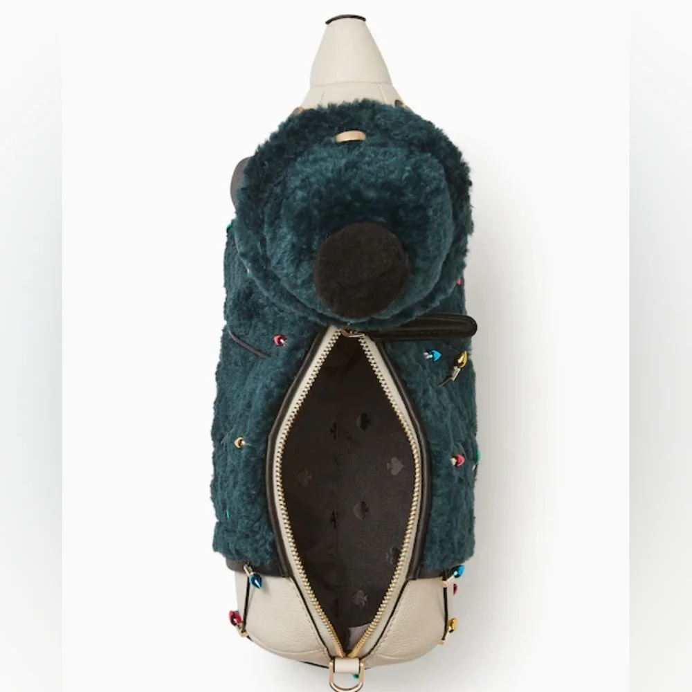 🙀KATE SPADE 😊Claude Dachshund Purse in Peacock Sapphire Multi Shoulder Ba